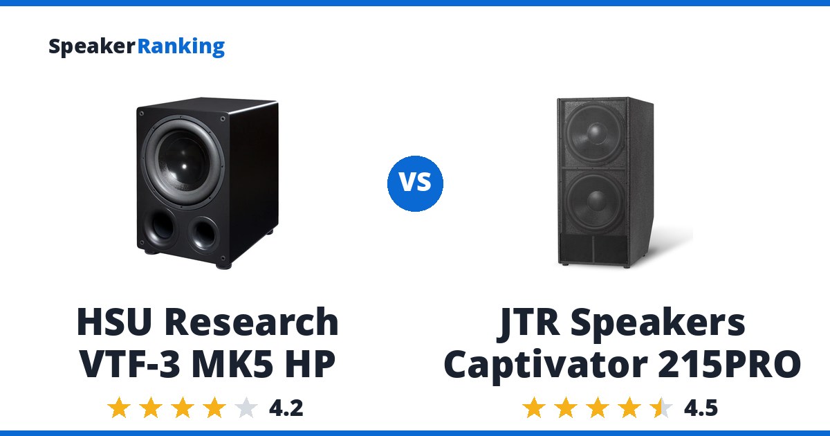 HSU Research VTF-3 MK5 HP vs JTR Speakers Captivator 215PRO