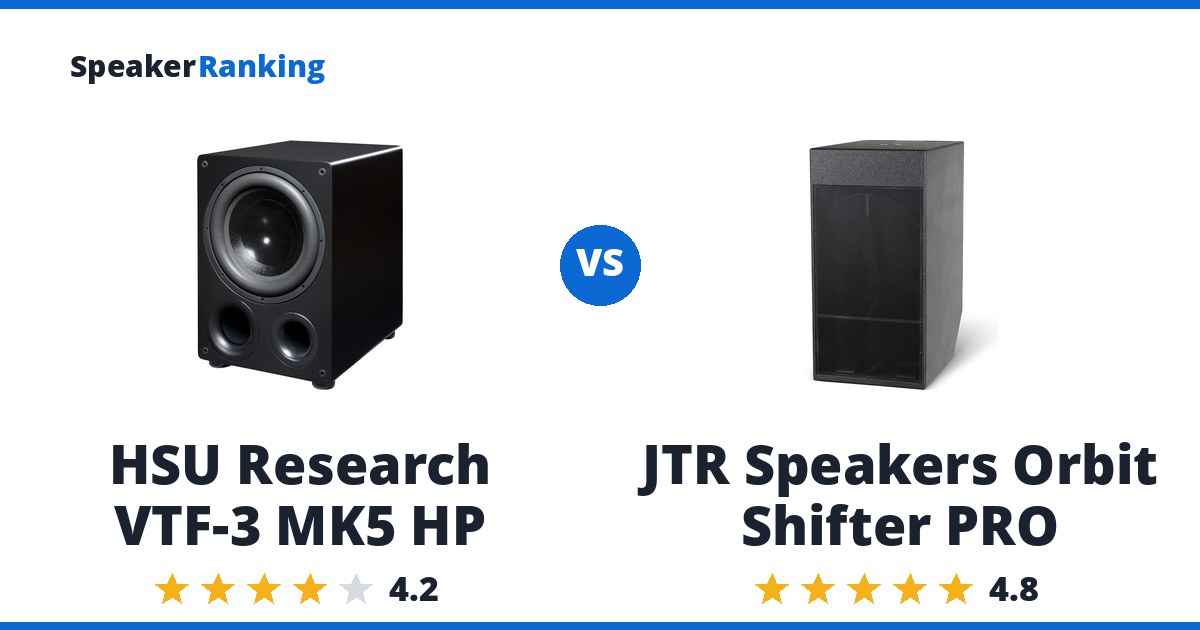 HSU Research VTF-3 MK5 HP vs JTR Speakers Orbit Shifter PRO