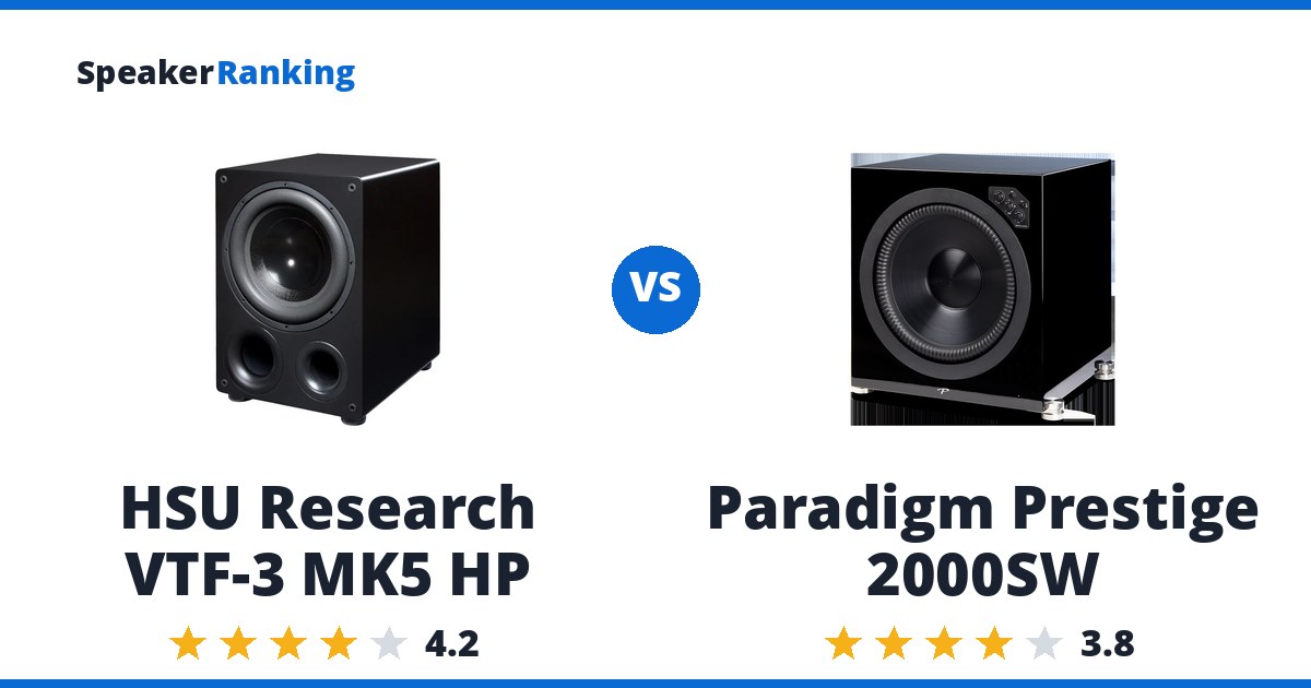 HSU Research VTF-3 MK5 HP vs Paradigm Prestige 2000SW