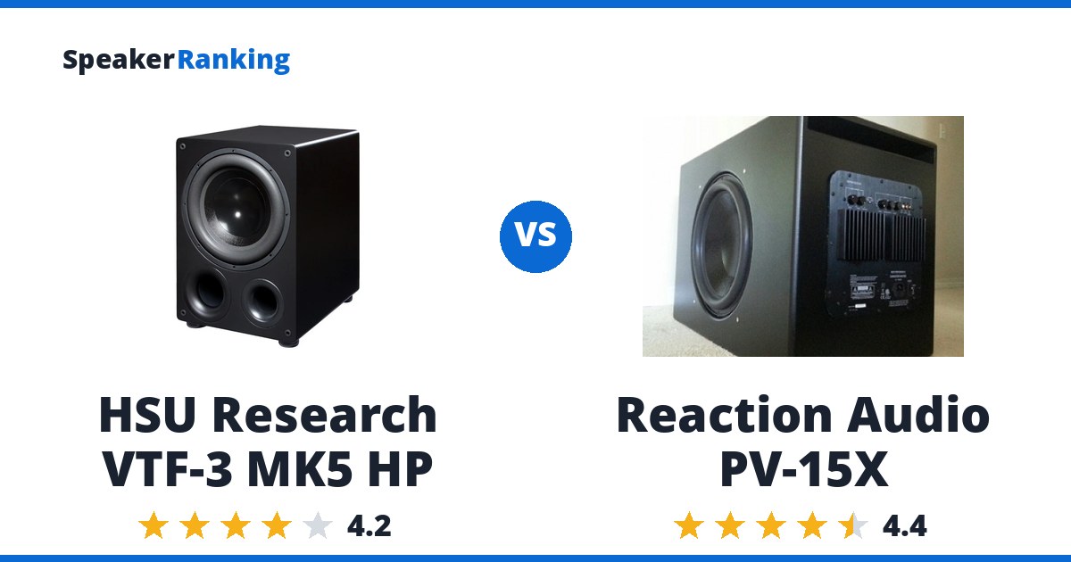 HSU Research VTF-3 MK5 HP vs Reaction Audio PV-15X