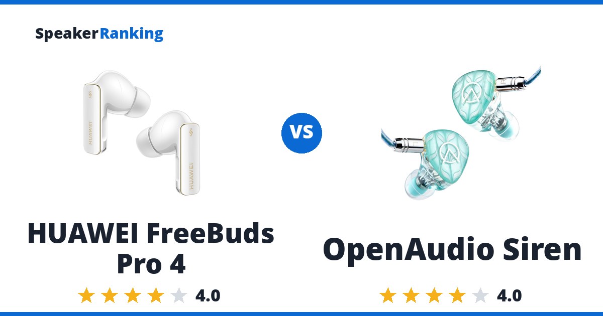 HUAWEI FreeBuds Pro 4 vs OpenAudio Siren