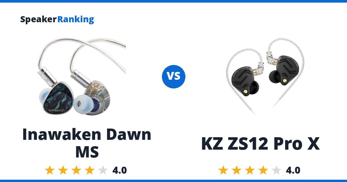 Inawaken Dawn MS vs KZ ZS12 Pro X