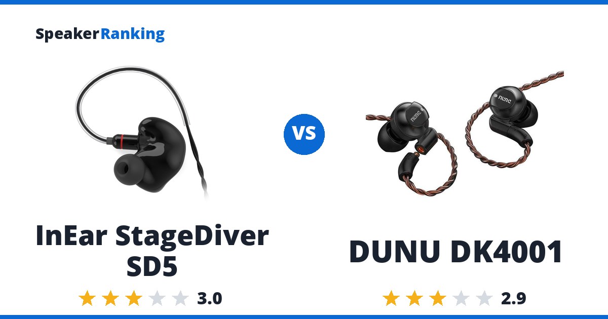 InEar StageDiver SD5 vs DUNU DK4001