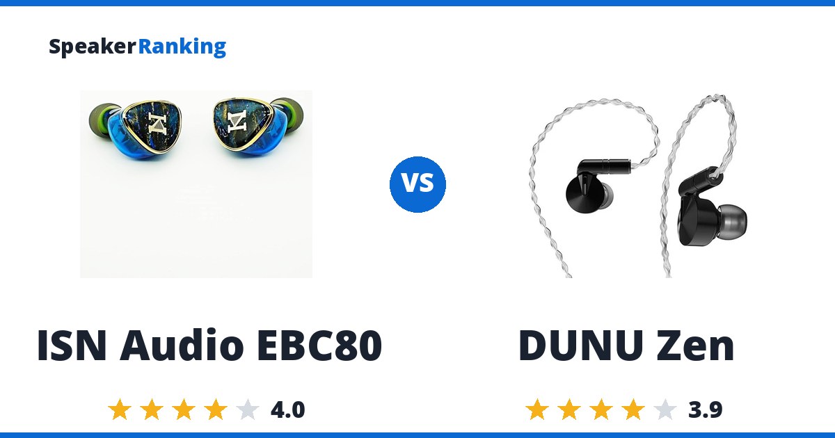ISN Audio EBC80 vs DUNU Zen