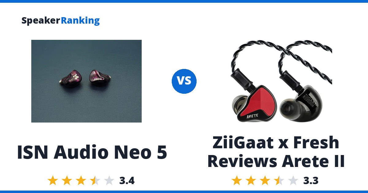 ISN Audio Neo 5 vs ZiiGaat x Fresh Reviews Arete II