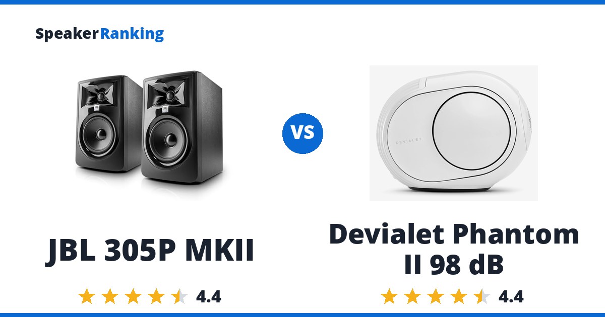 JBL 305P MKII vs Devialet Phantom II 98 dB