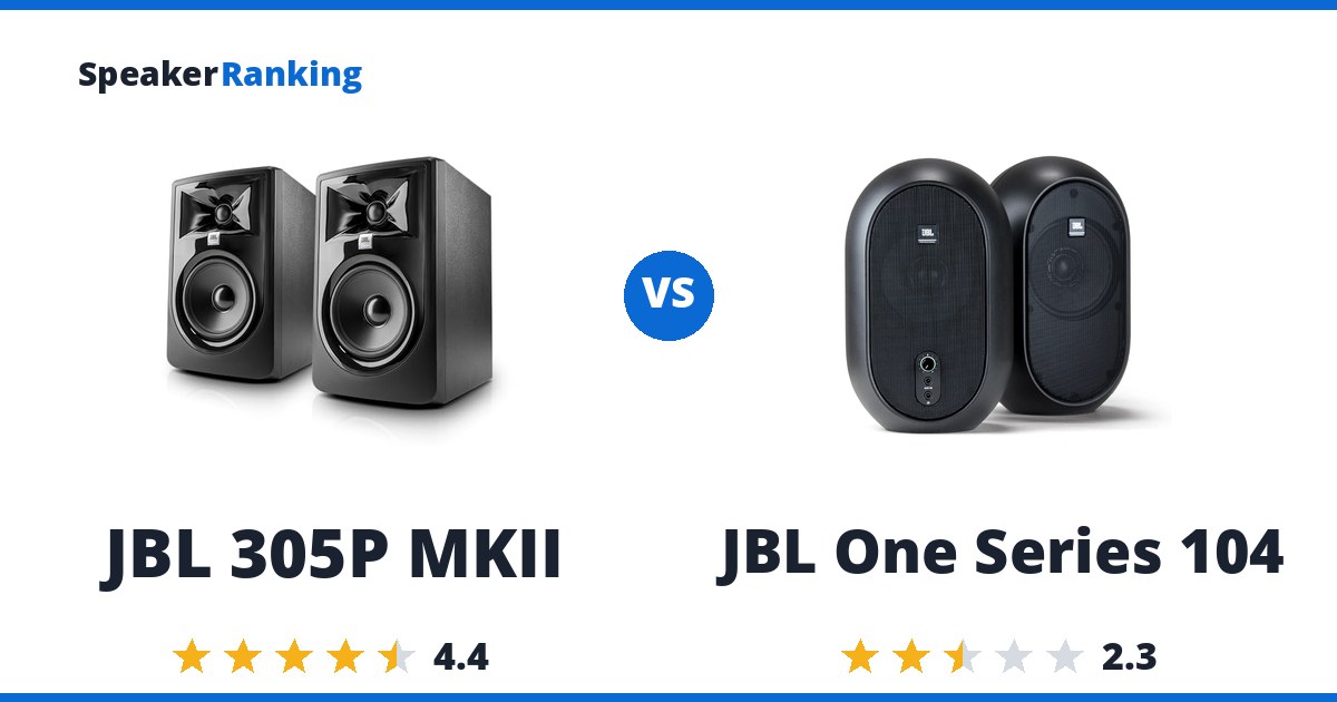 JBL 305P MKII vs JBL One Series 104