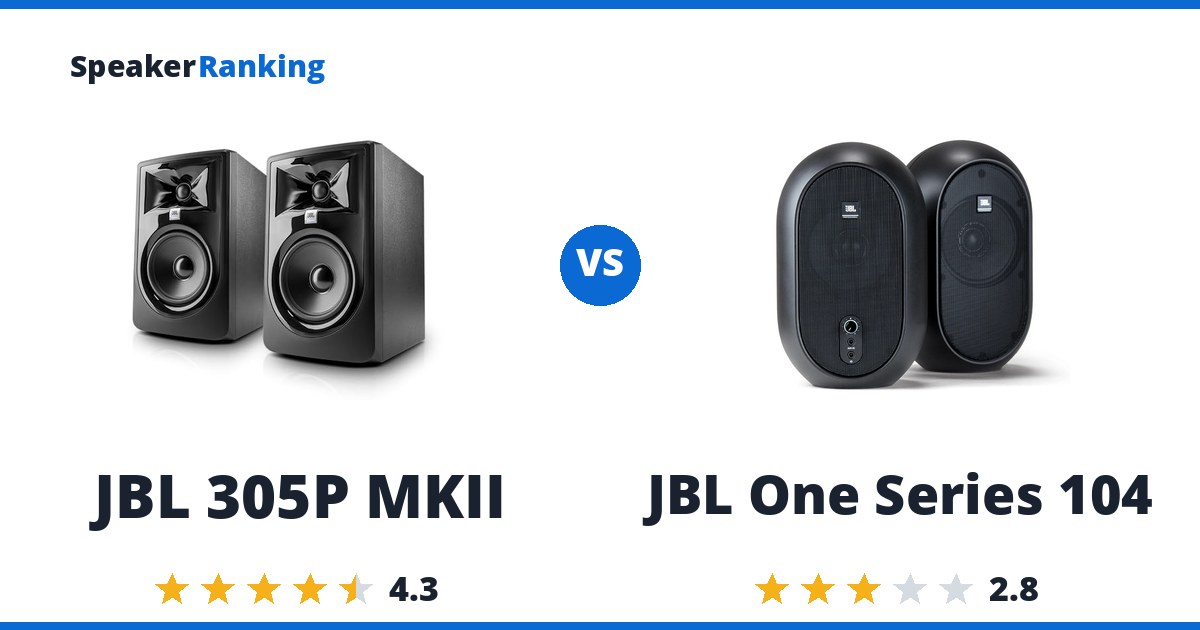 JBL 305P MKII vs JBL One Series 104