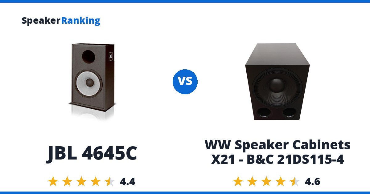 JBL 4645C vs WW Speaker Cabinets X21 - B&C 21DS115-4