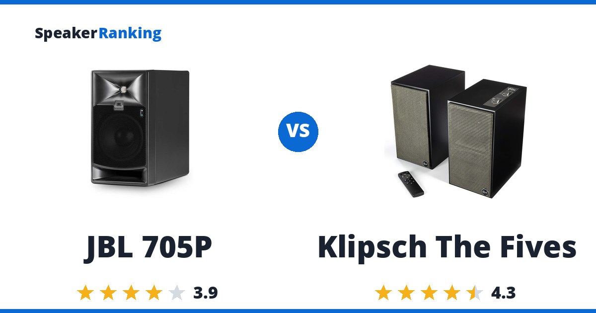 JBL 705P vs Klipsch The Fives