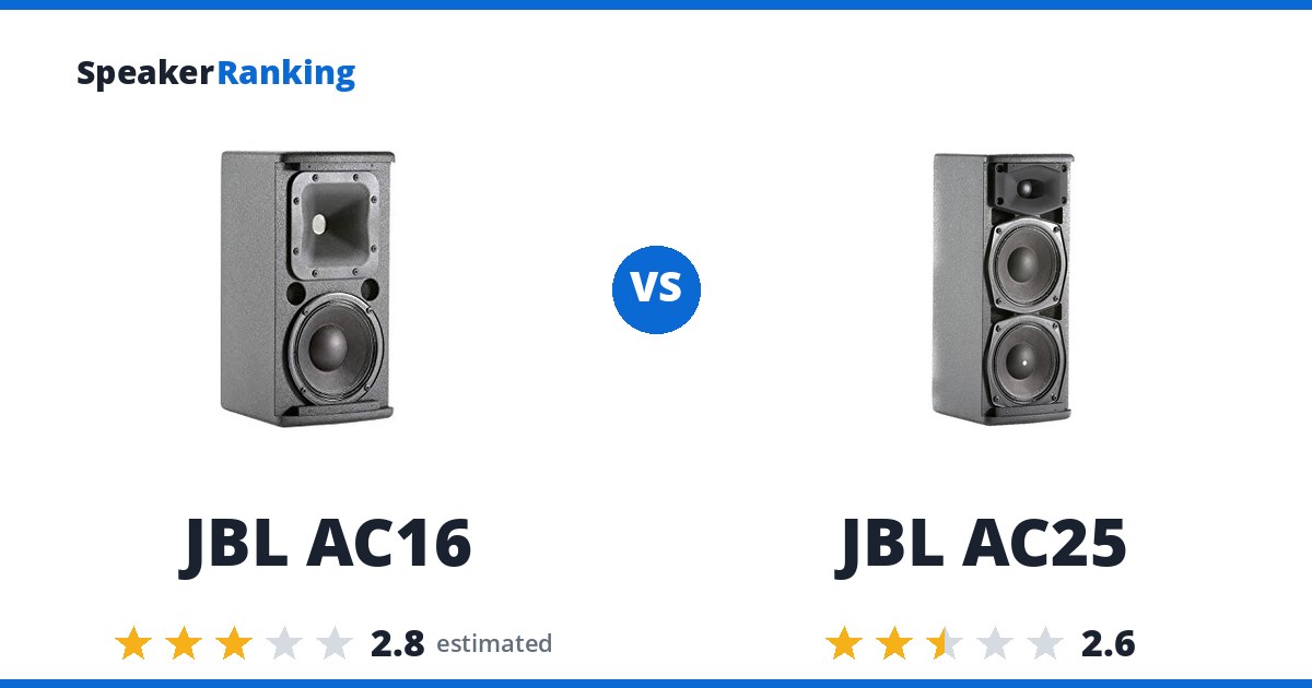 JBL AC16 vs JBL AC25
