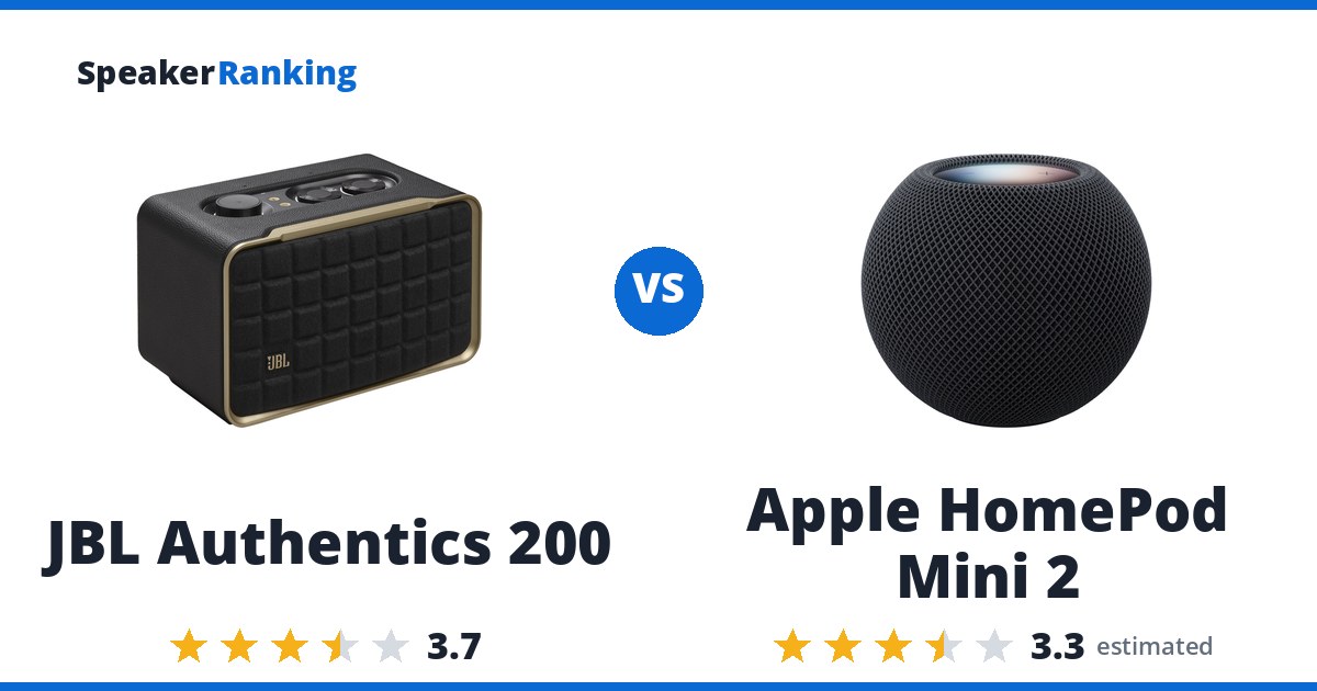 JBL Authentics 200 vs Apple HomePod Mini 2