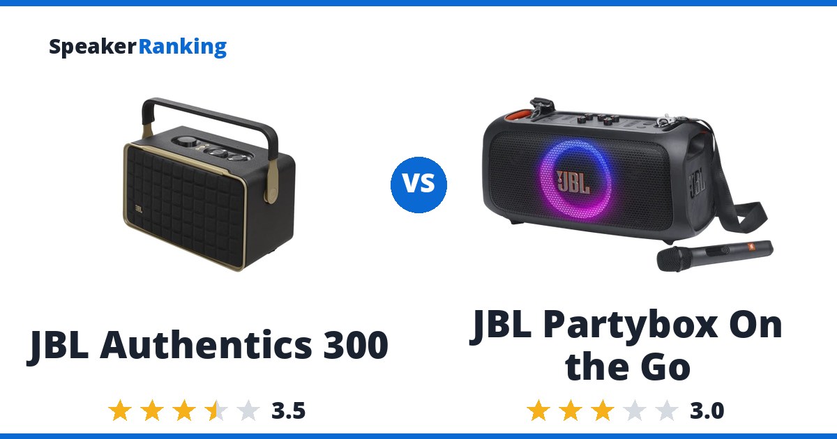 JBL Authentics 300 vs JBL Partybox On the Go