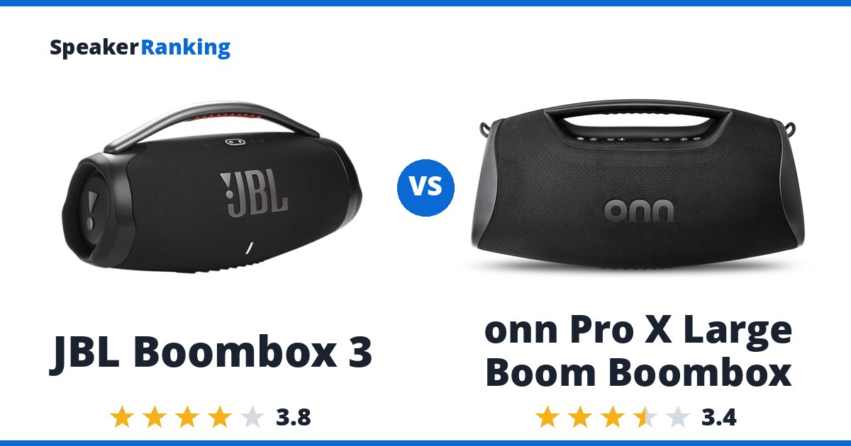 JBL Boombox 3 vs onn Pro X Large Boom Boombox