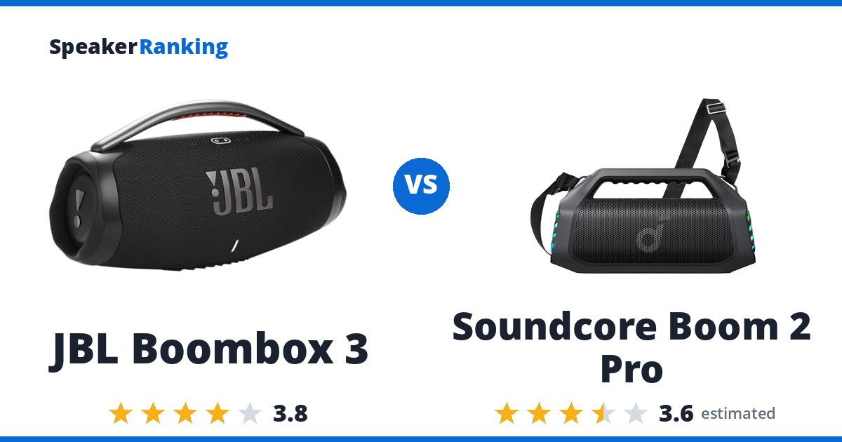JBL Boombox 3 vs Soundcore Boom 2 Pro