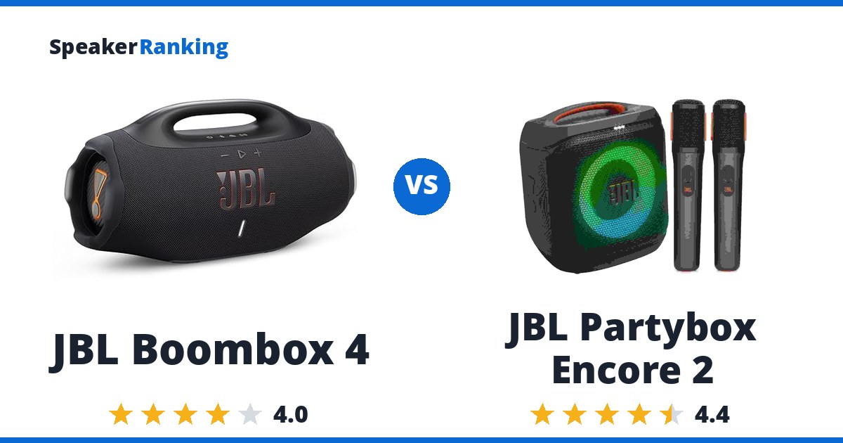 JBL Boombox 4 vs JBL Partybox Encore 2