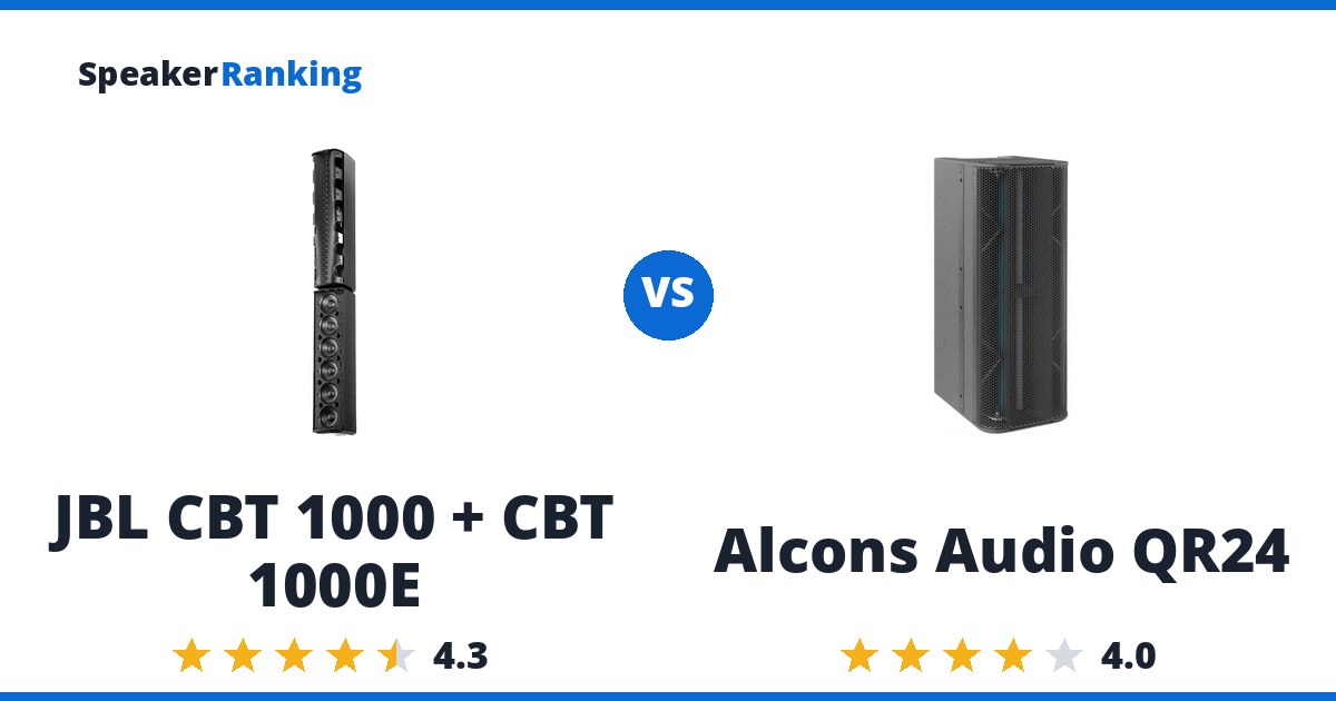 JBL CBT 1000 + CBT 1000E vs Alcons Audio QR24
