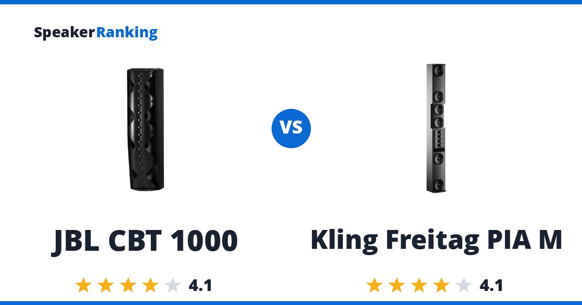 JBL CBT 1000 vs Kling Freitag PIA M