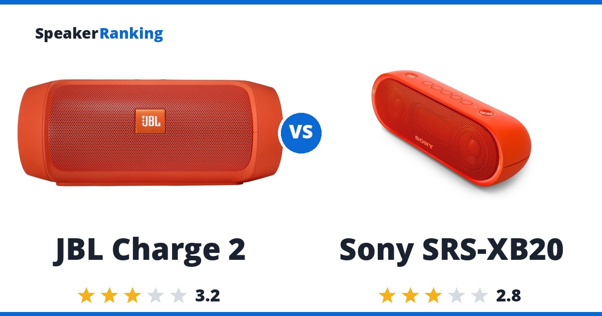 JBL Charge 2 vs Sony SRS-XB20