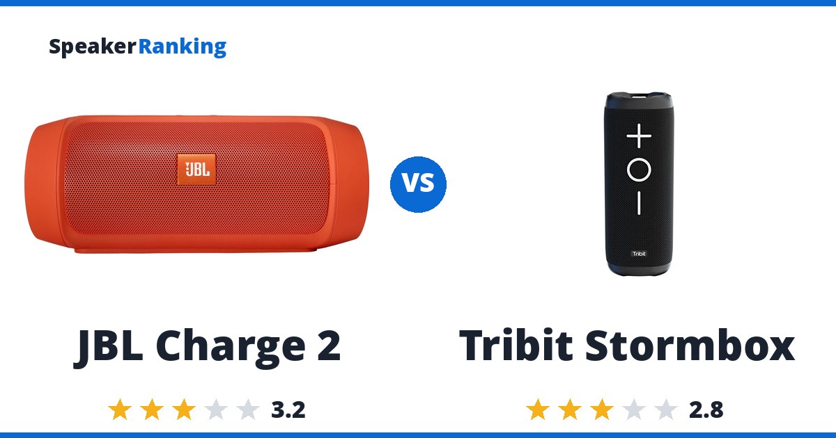 JBL Charge 2 vs Tribit Stormbox