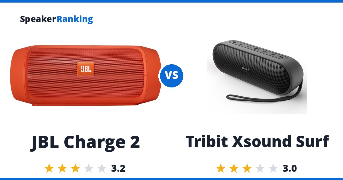 JBL Charge 2 vs Tribit Xsound Surf