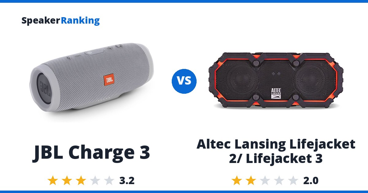 JBL Charge 3 vs Altec Lansing Lifejacket 2/ Lifejacket 3