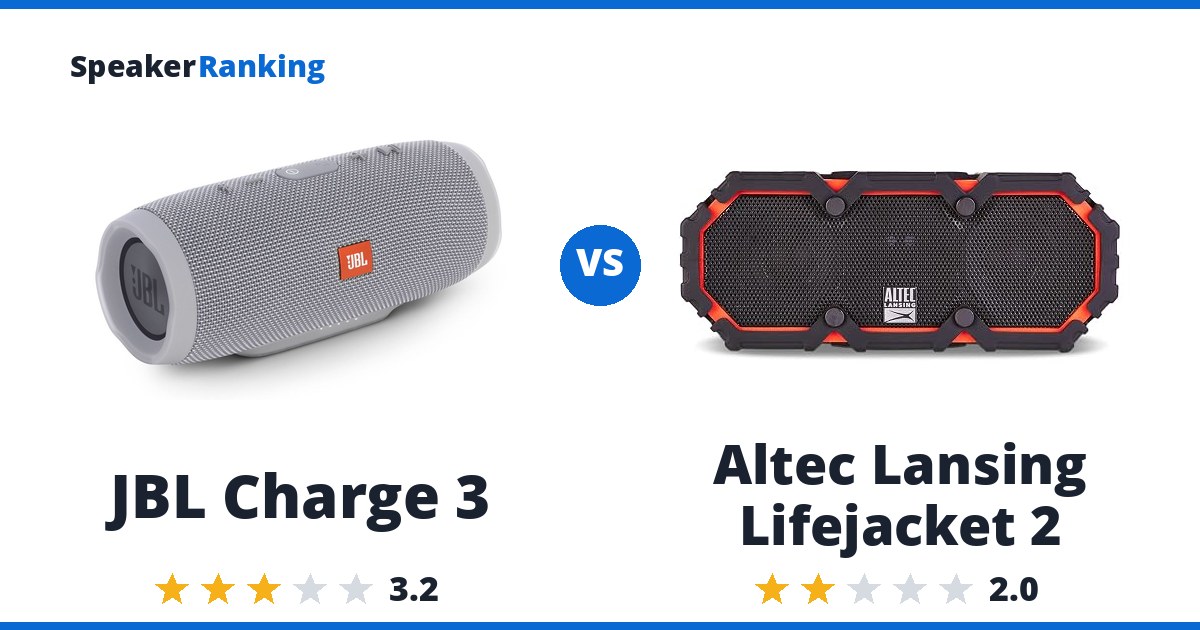 JBL Charge 3 vs Altec Lansing Lifejacket 2