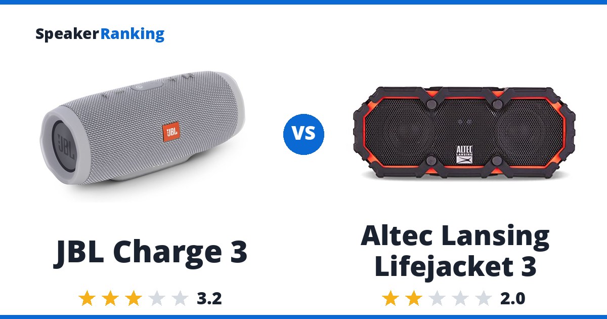 JBL Charge 3 vs Altec Lansing Lifejacket 3