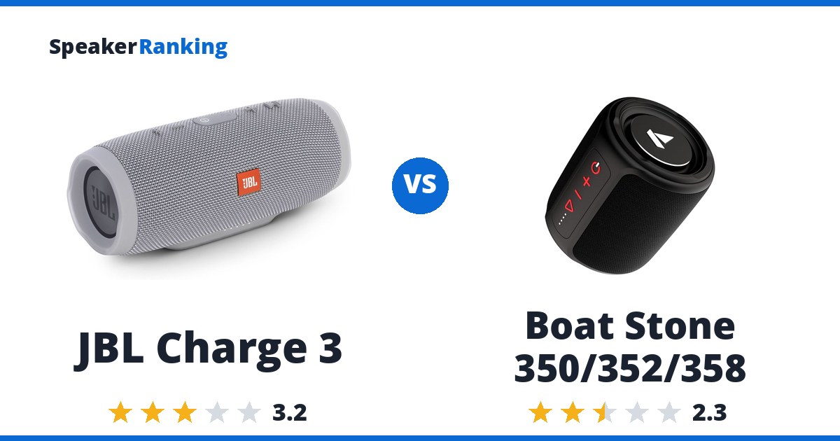 JBL Charge 3 vs Boat Stone 350/352/358