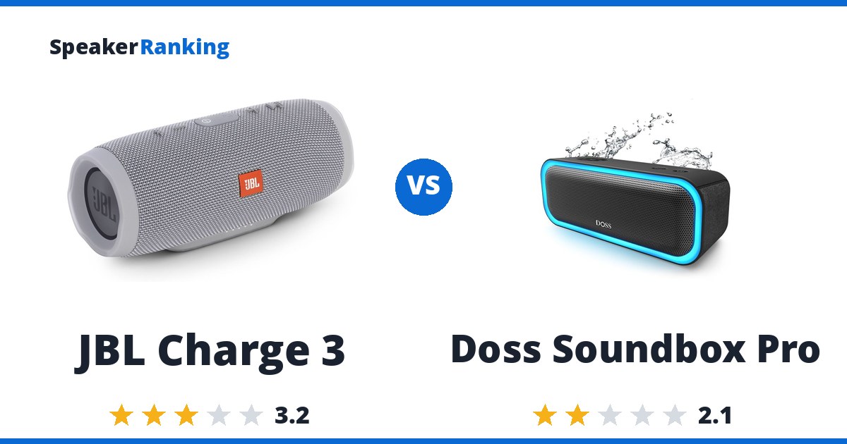JBL Charge 3 vs Doss Soundbox Pro