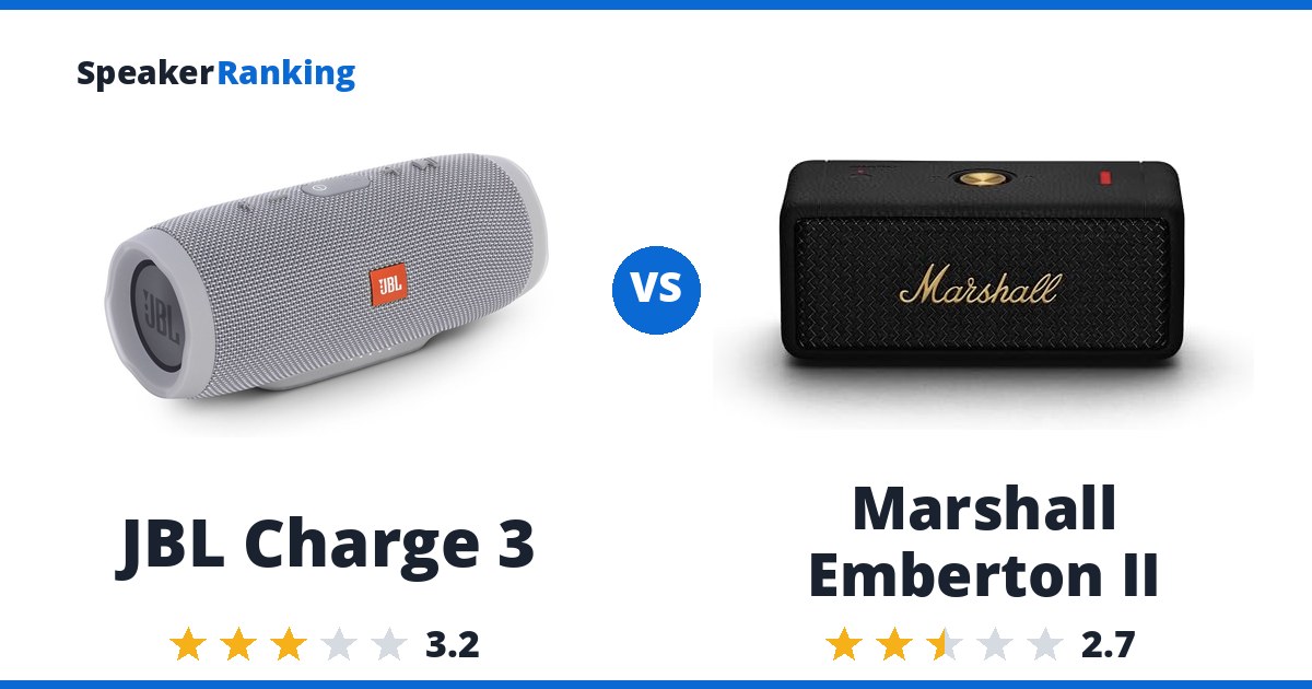 JBL Charge 3 vs Marshall Emberton II