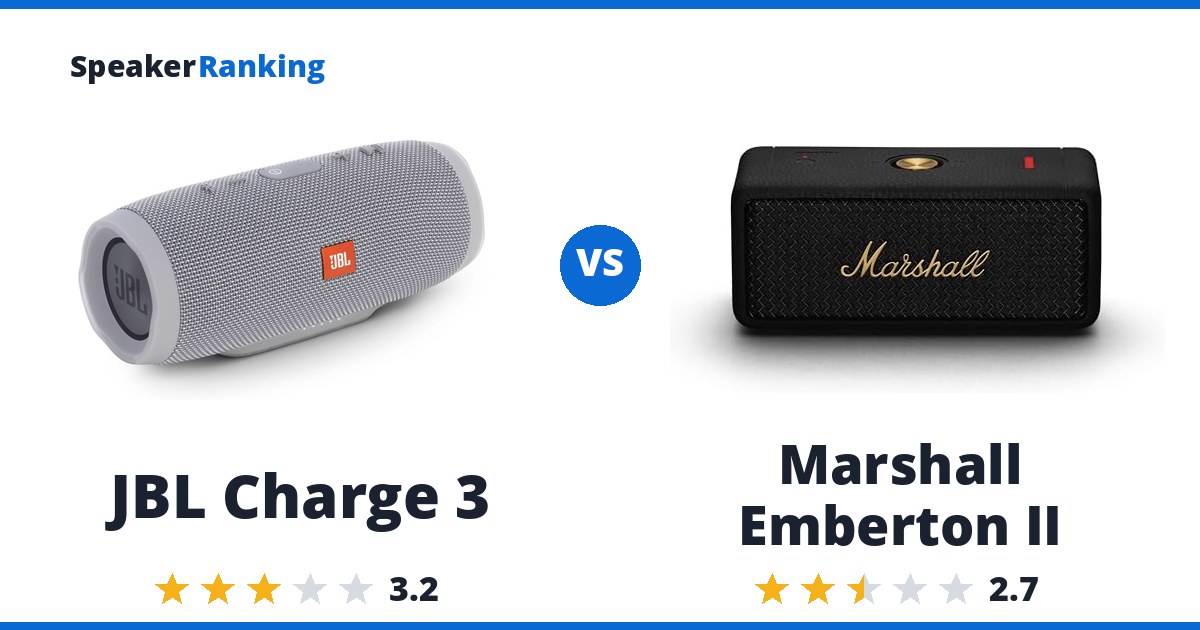 JBL Charge 3 vs Marshall Emberton II