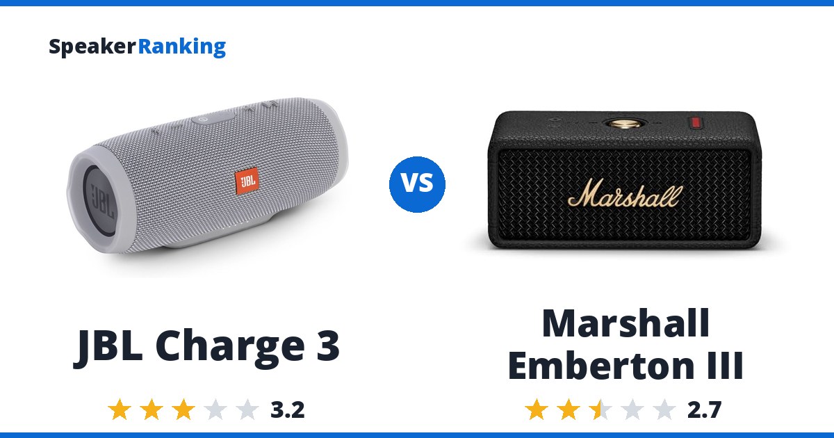 JBL Charge 3 vs Marshall Emberton III