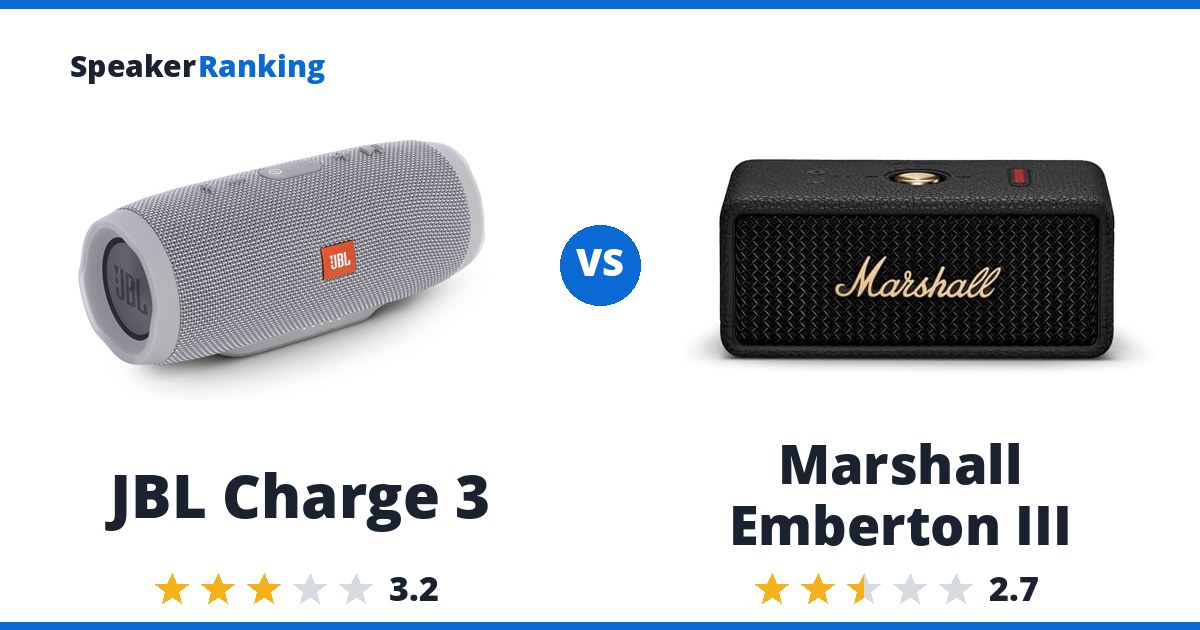 JBL Charge 3 vs Marshall Emberton III