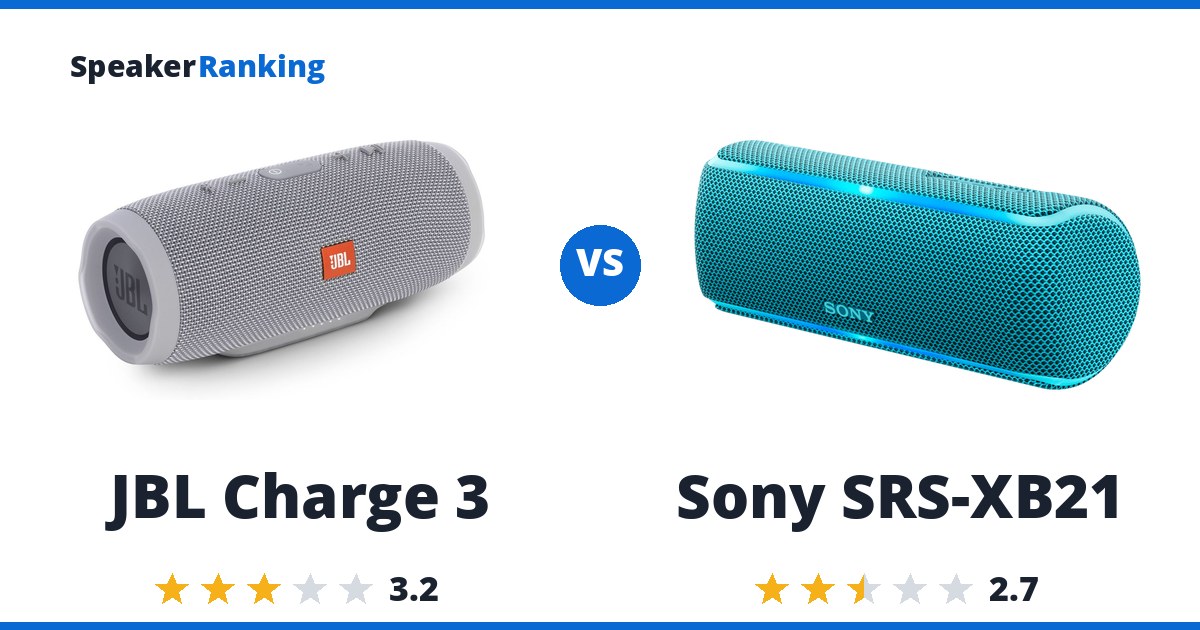 JBL Charge 3 vs Sony SRS-XB21