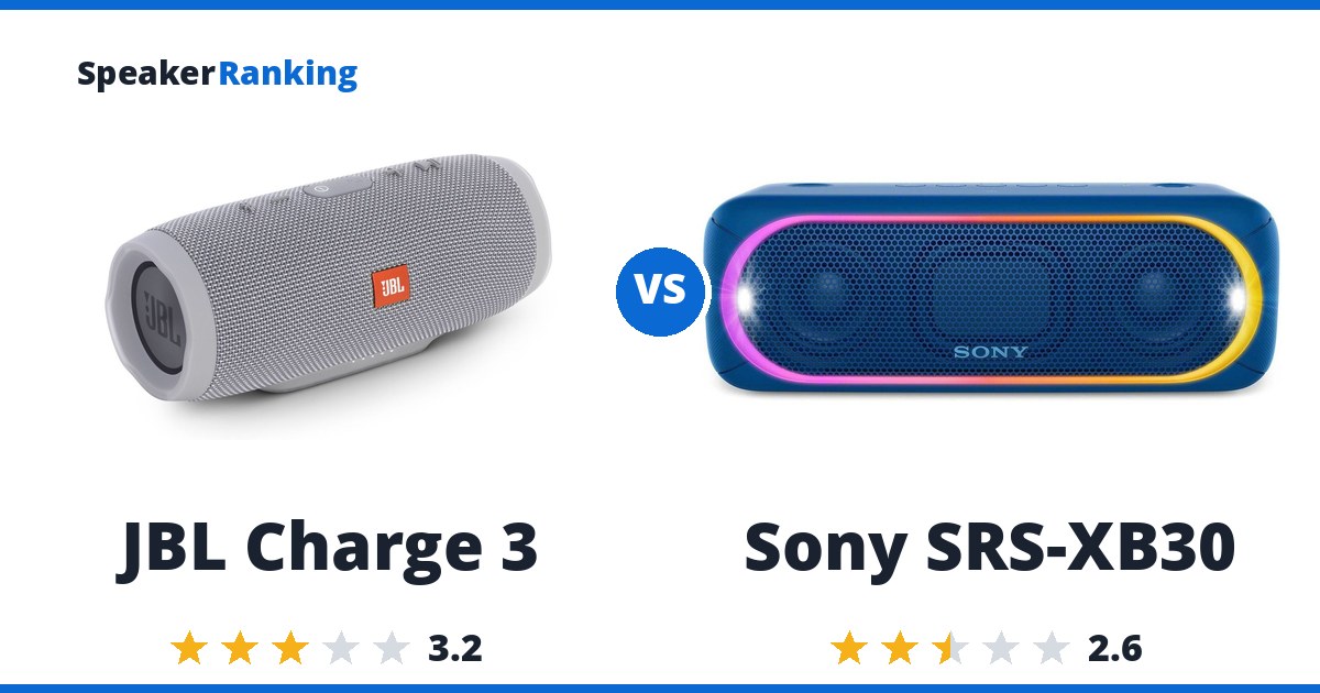 JBL Charge 3 vs Sony SRS-XB30