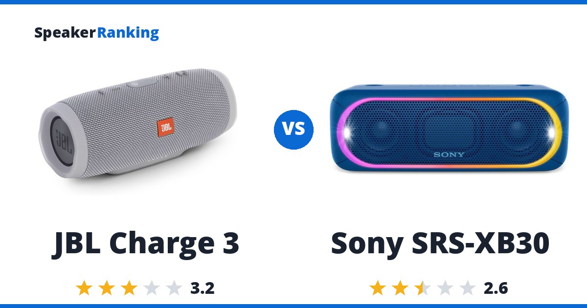 JBL Charge 3 vs Sony SRS-XB30