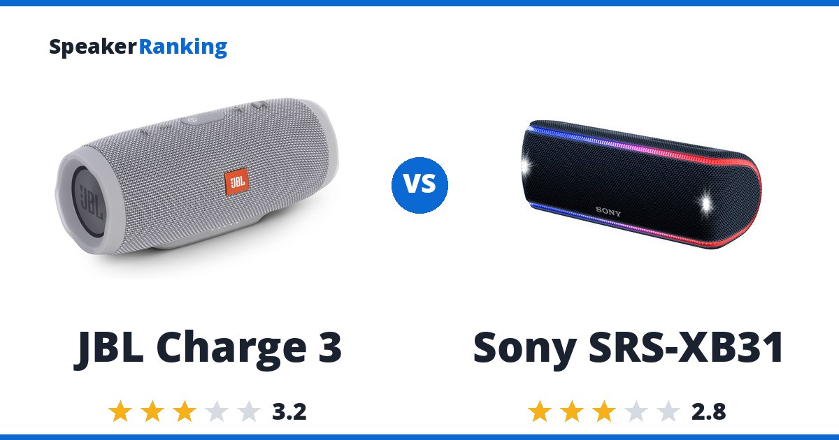 JBL Charge 3 vs Sony SRS-XB31