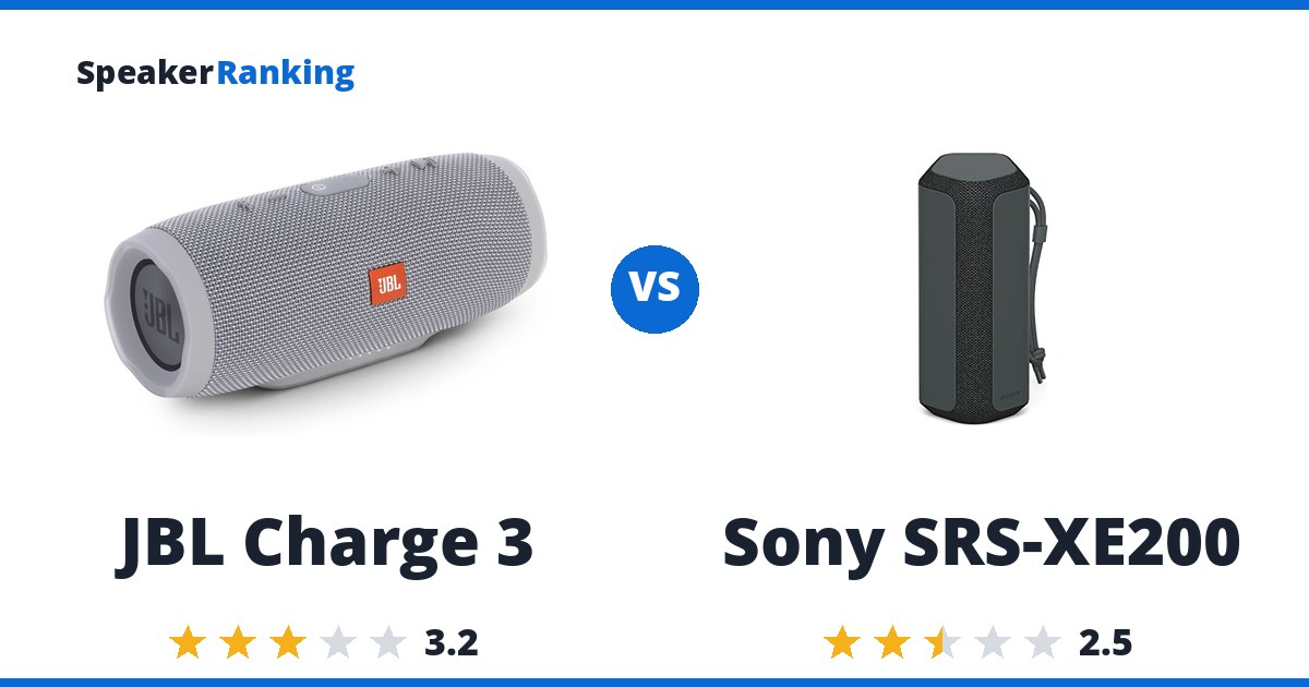 JBL Charge 3 vs Sony SRS-XE200