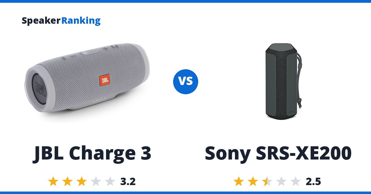 JBL Charge 3 vs Sony SRS-XE200