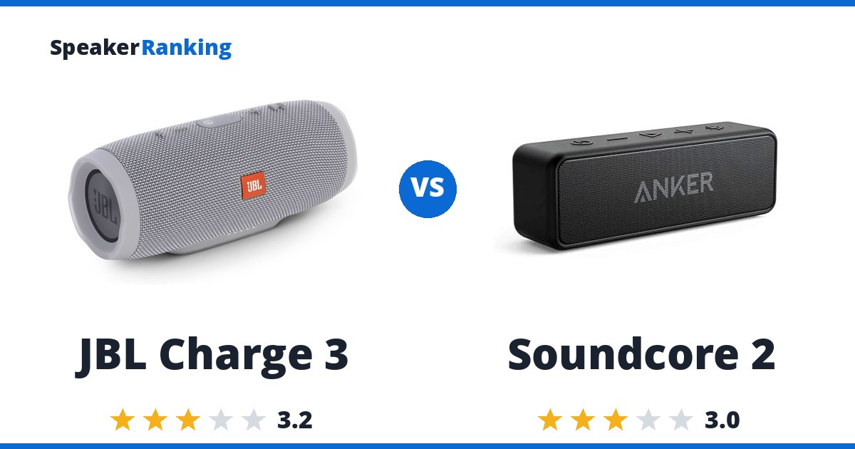 JBL Charge 3 vs Soundcore 2