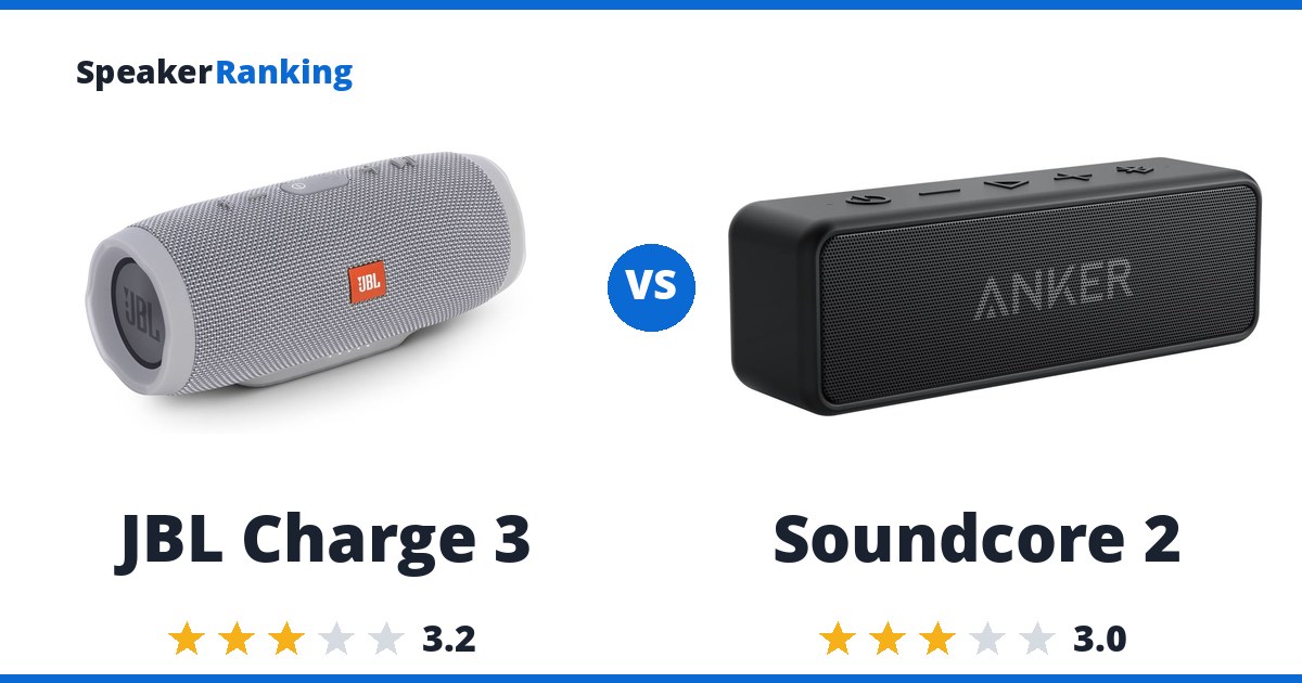 JBL Charge 3 vs Soundcore 2