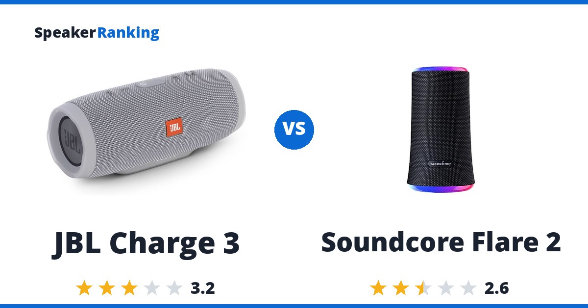 JBL Charge 3 vs Soundcore Flare 2