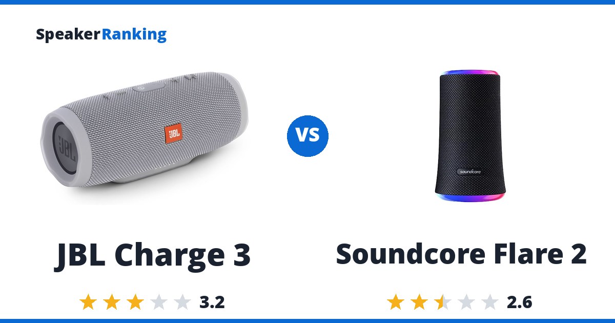 JBL Charge 3 vs Soundcore Flare 2