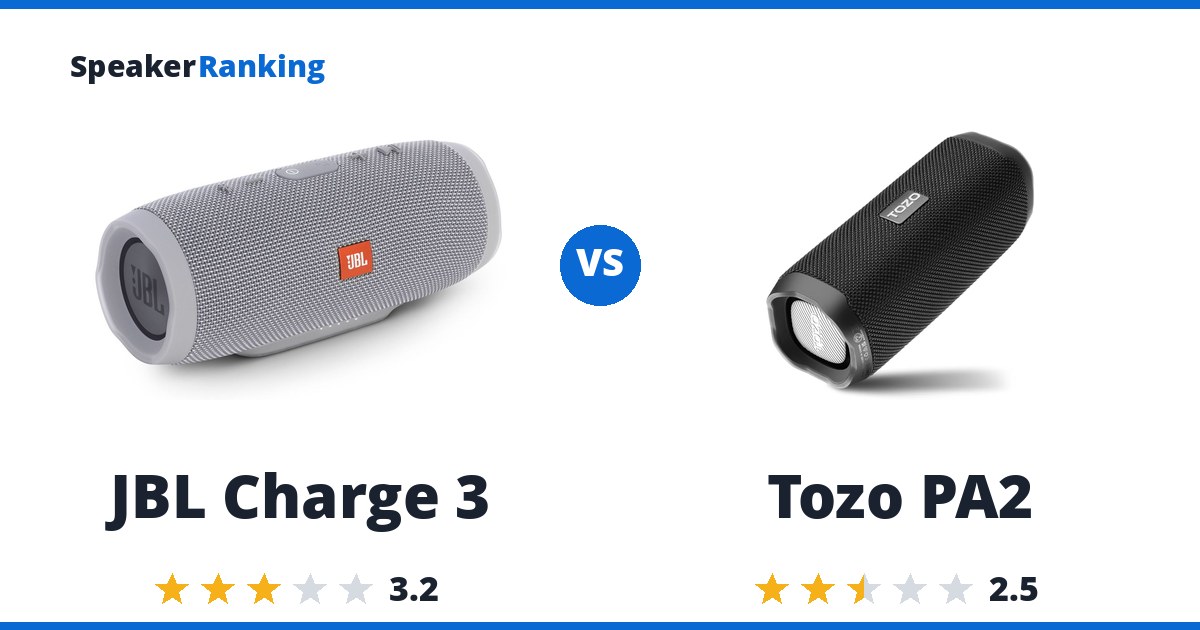 JBL Charge 3 vs Tozo PA2