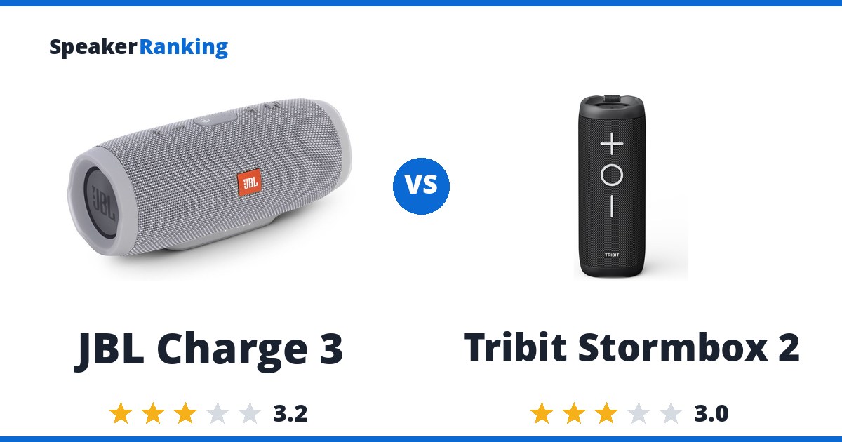 JBL Charge 3 vs Tribit Stormbox 2