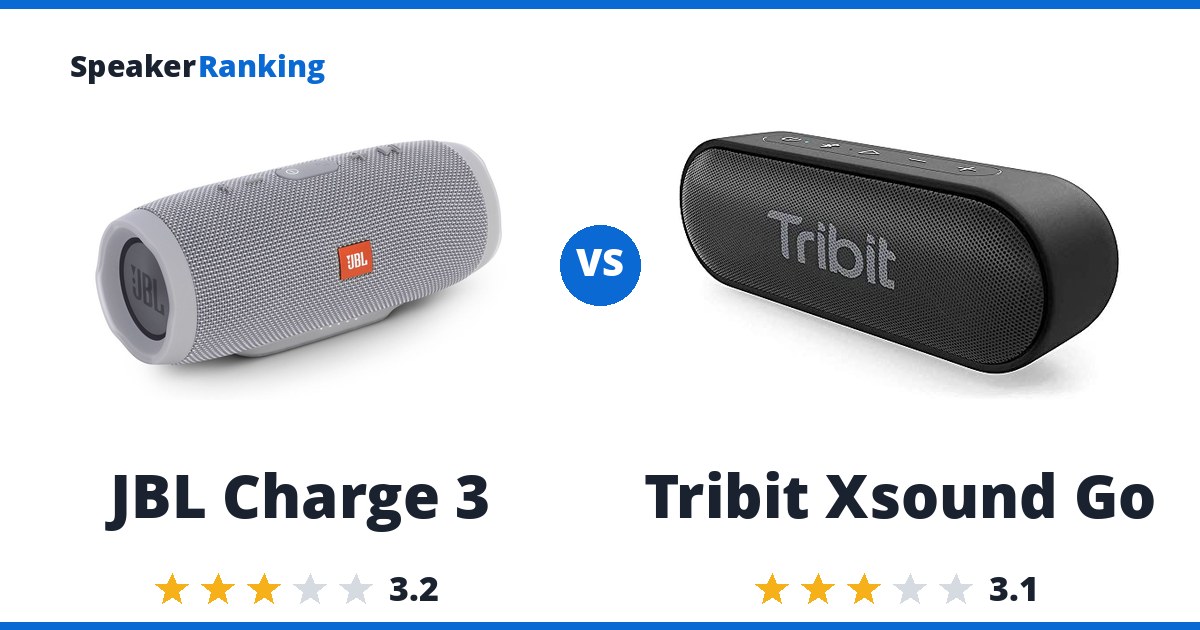 JBL Charge 3 vs Tribit Xsound Go