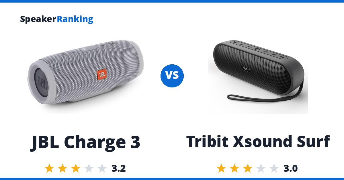 JBL Charge 3 vs Tribit Xsound Surf