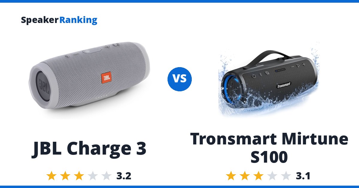 JBL Charge 3 vs Tronsmart Mirtune S100