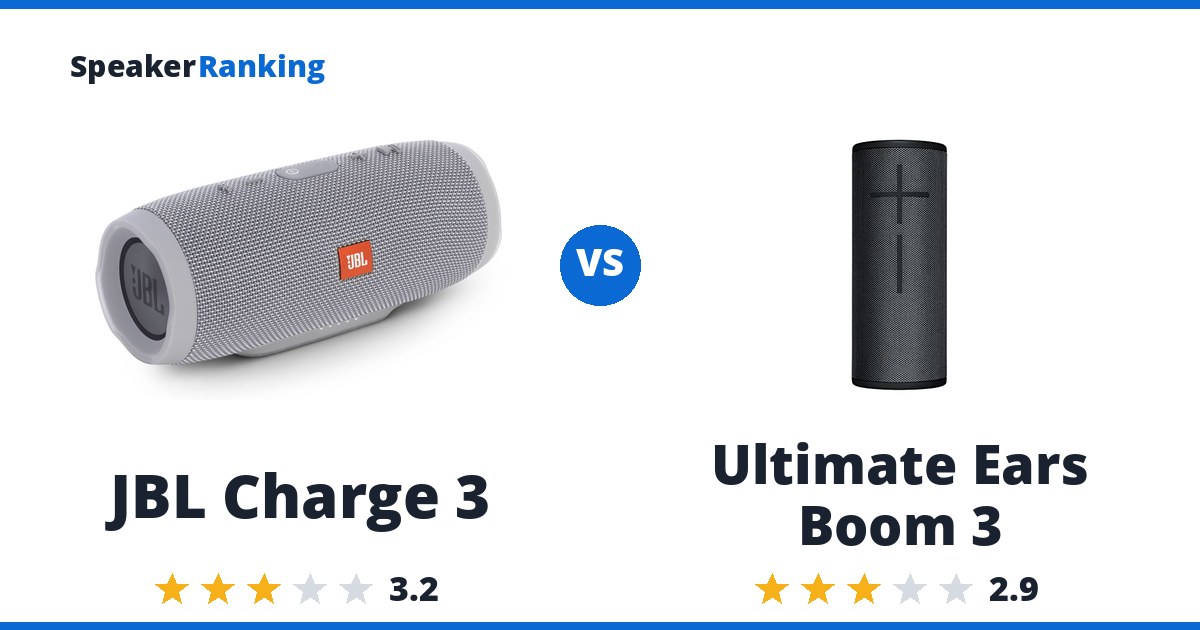 JBL Charge 3 vs Ultimate Ears Boom 3